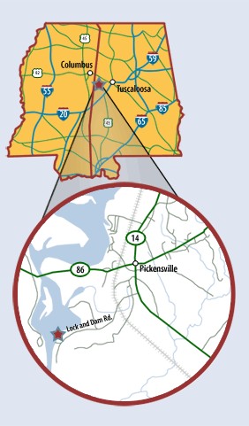 Map of Snagboat's Location
