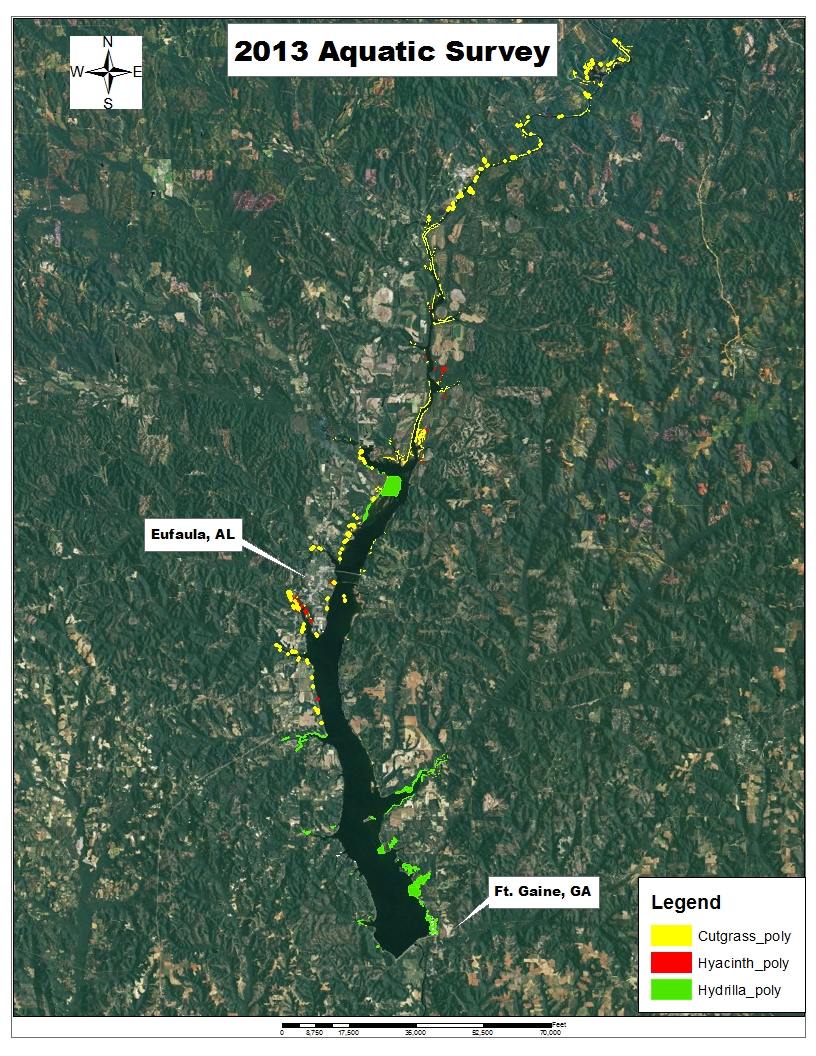 Lake Eufaula Alabama Fishing Map