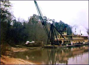 The Snagboat Assists in raising the Confederate Gunboat Chattahoochee
